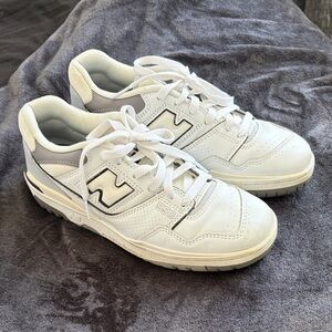 New Balance White and Gray Sneakers